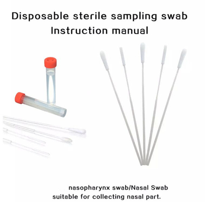 Individual Packing Nylon strömte medizinische Kehle Nasal Flocked Tupfer steriler oraler Tupfer